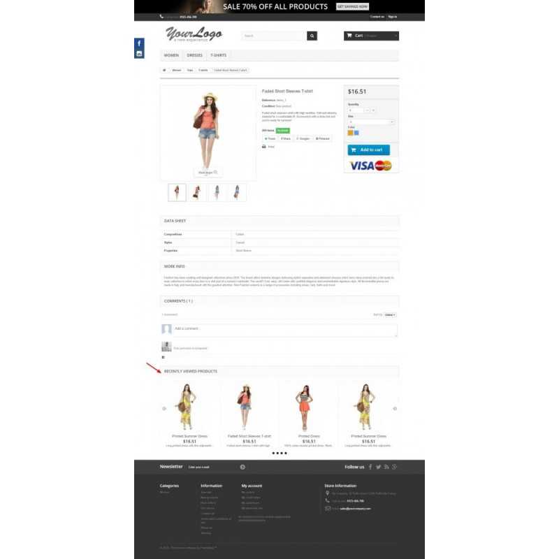Recently Viewed Products - Carousel and Responsive Module PrestaShop