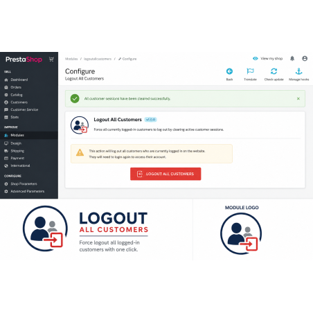 Logout All Customers - Prestashop