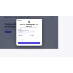 Prestashop Language and Currency Popup