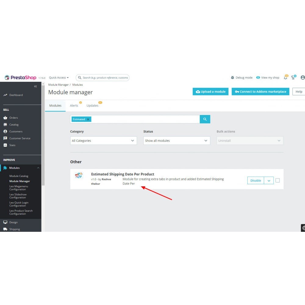 Estimated Shipping Date Per Product Module PrestaShop