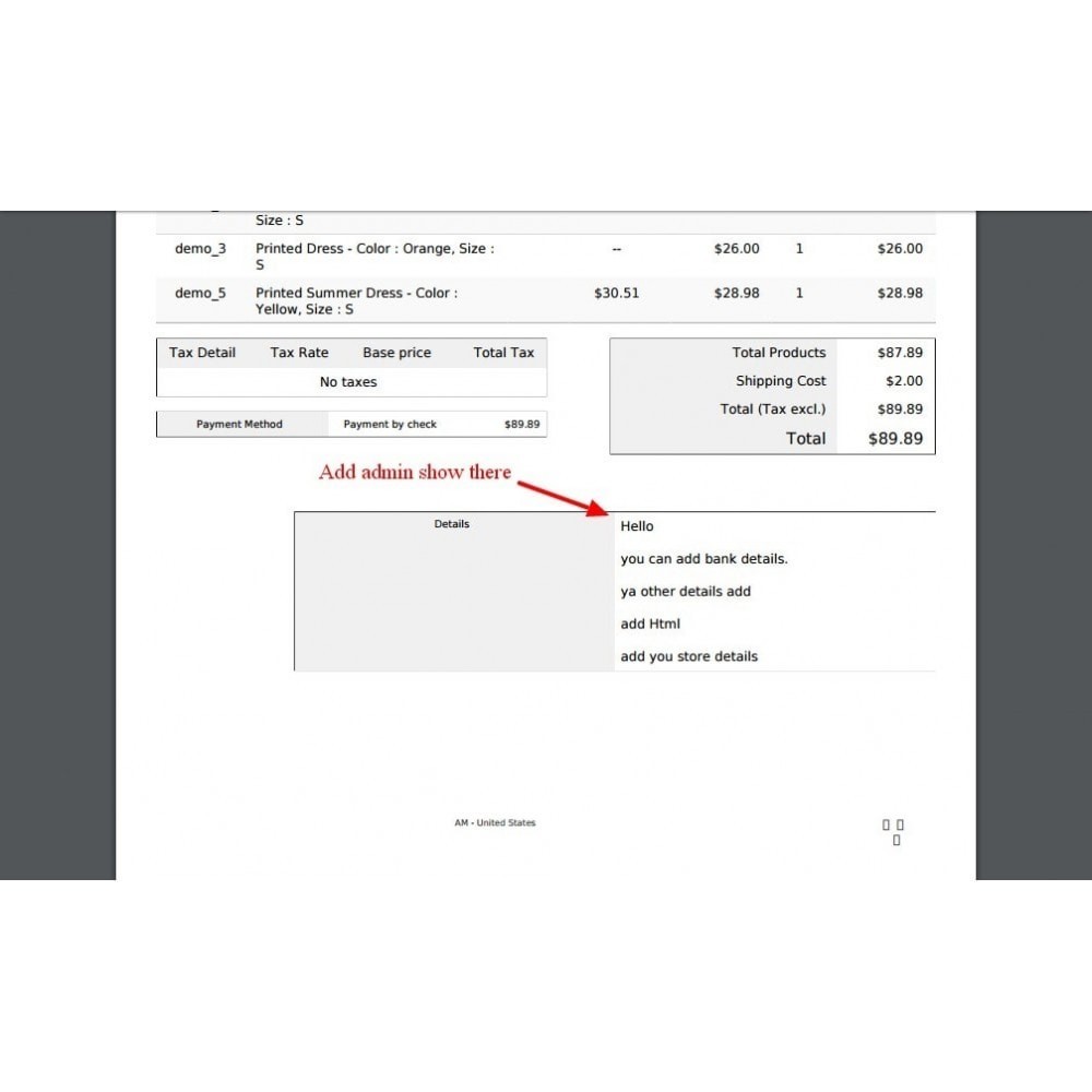 Customer PDF Invoice Extra Content add Module PrestaShop Customer PDF Invoice Extra Content add Module PrestaShop