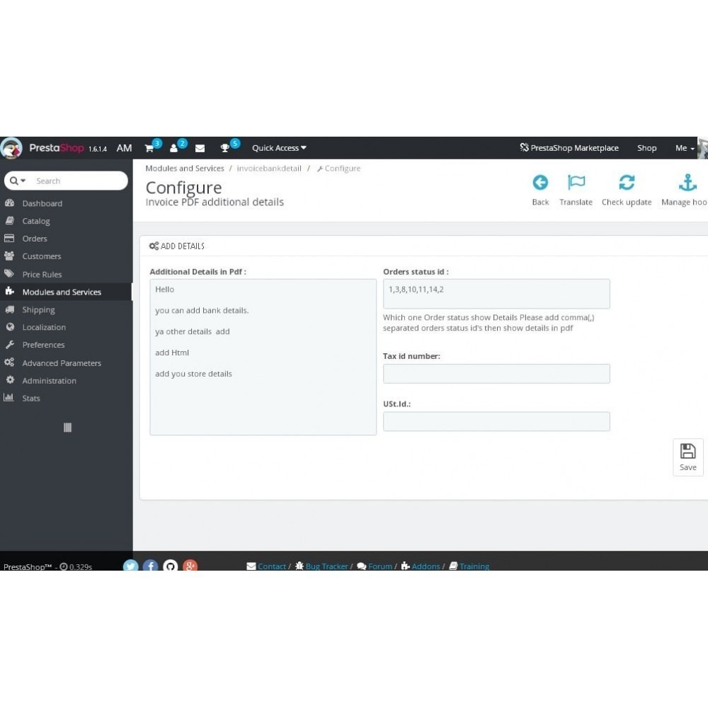 Customer PDF Invoice Extra Content add Module PrestaShop Customer PDF Invoice Extra Content add Module PrestaShop