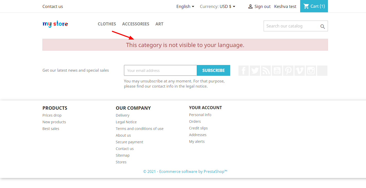 Disable Category by language and redirect other category Disable Category by language and redirect other category