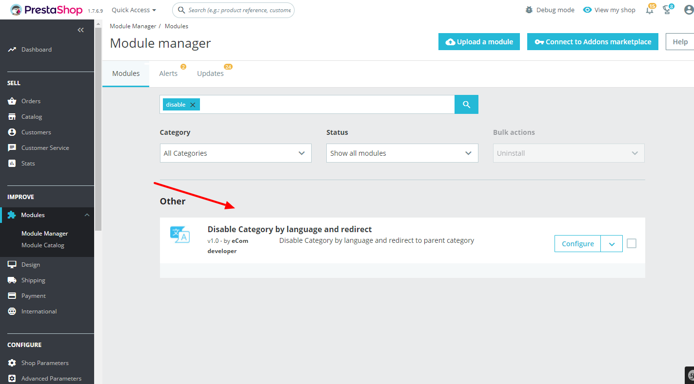 Disable Category by language and redirect other category Disable Category by language and redirect other category