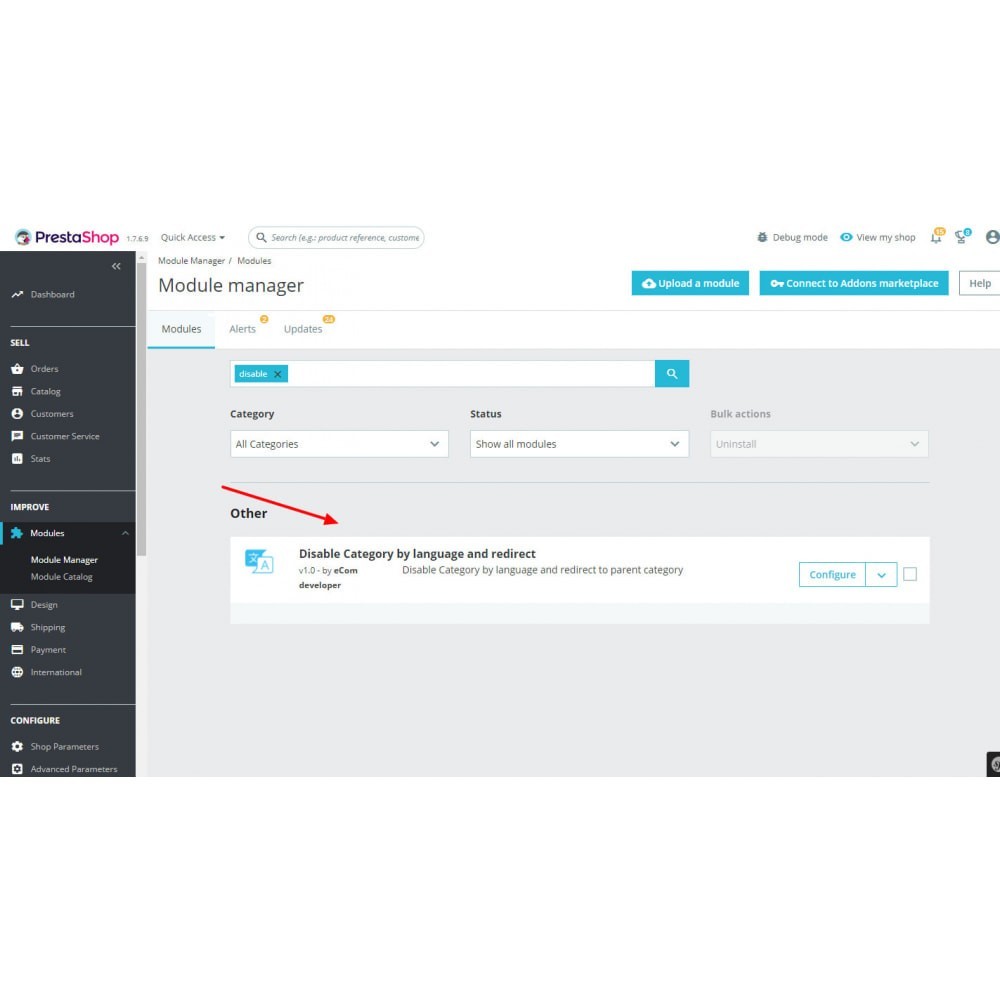 Prestashop Enable/Disable Category by language and redirect Module Prestashop Enable/Disable Category by language and redirect Module