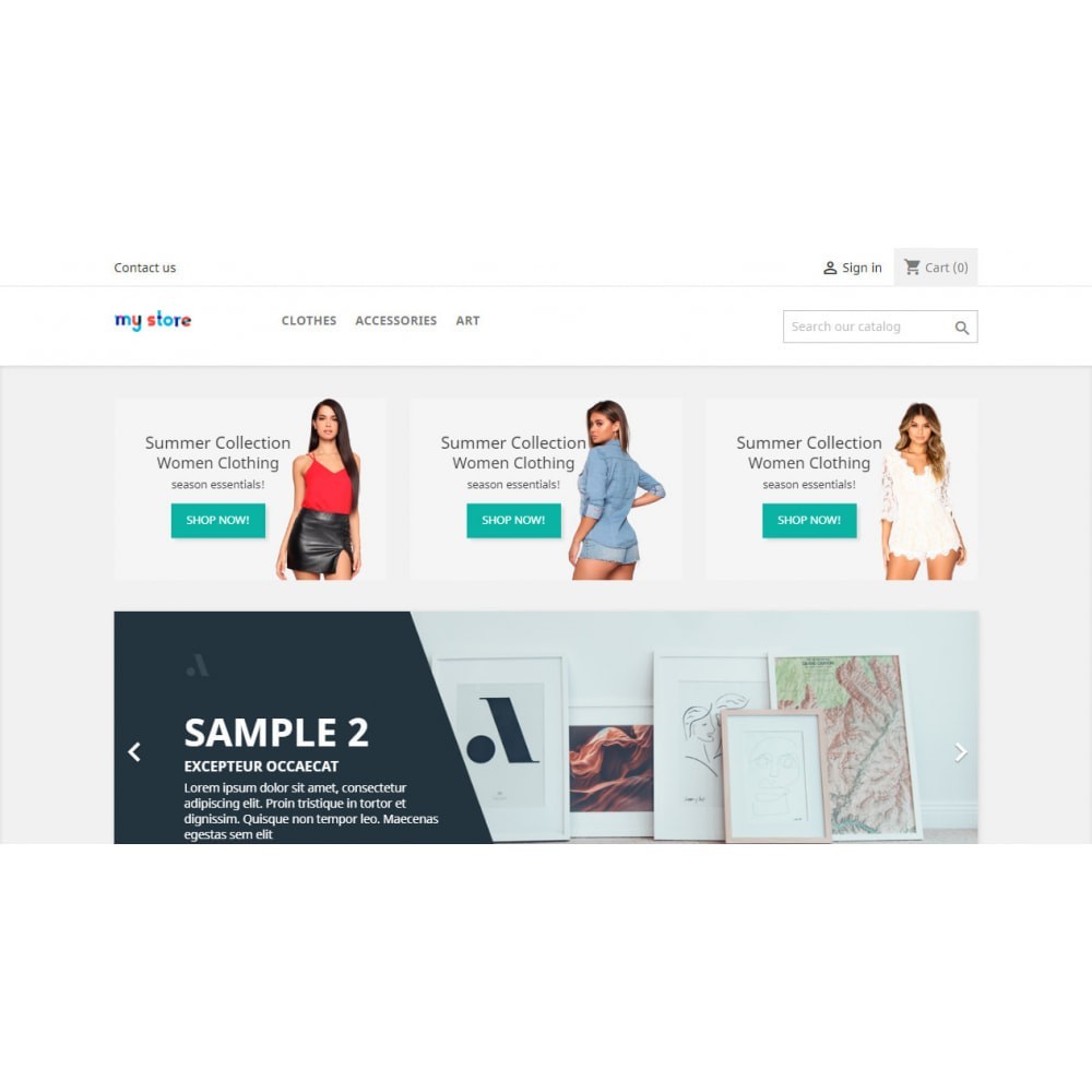 Prestashop Responsive Banners & Gallery Home page Prestashop Responsive Banners & Gallery Home page