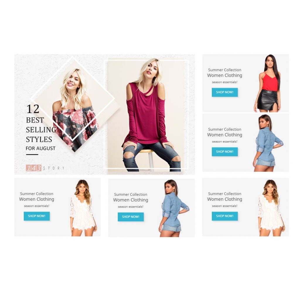 Prestashop Responsive Banners & Gallery Home page Prestashop Responsive Banners & Gallery Home page
