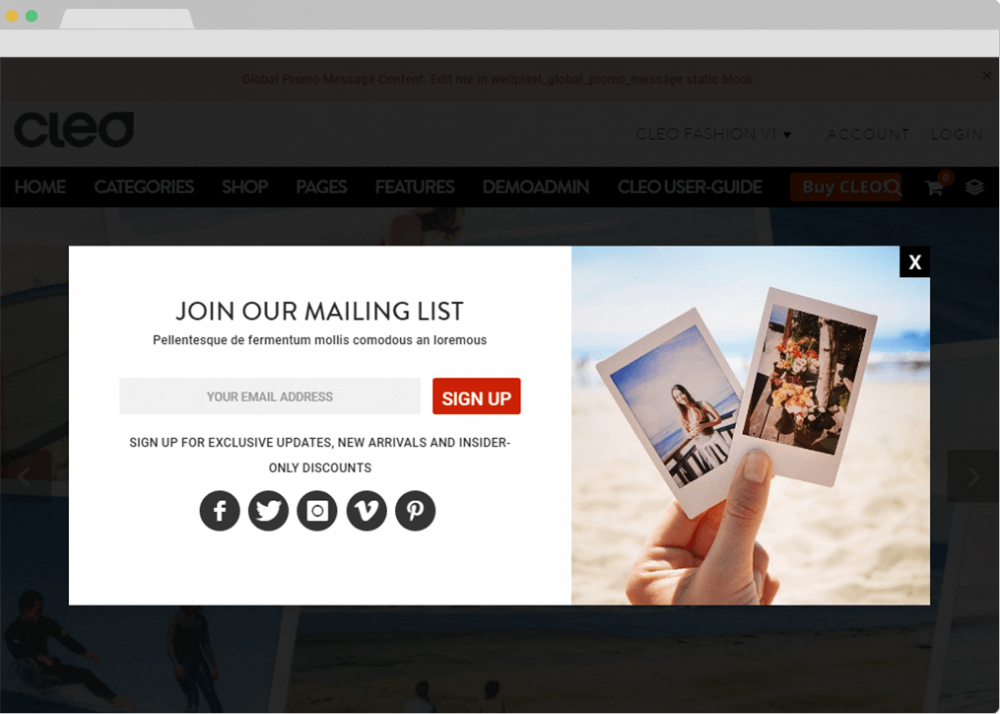 Prestashop Popup Newsletter Prestashop Popup Newsletter