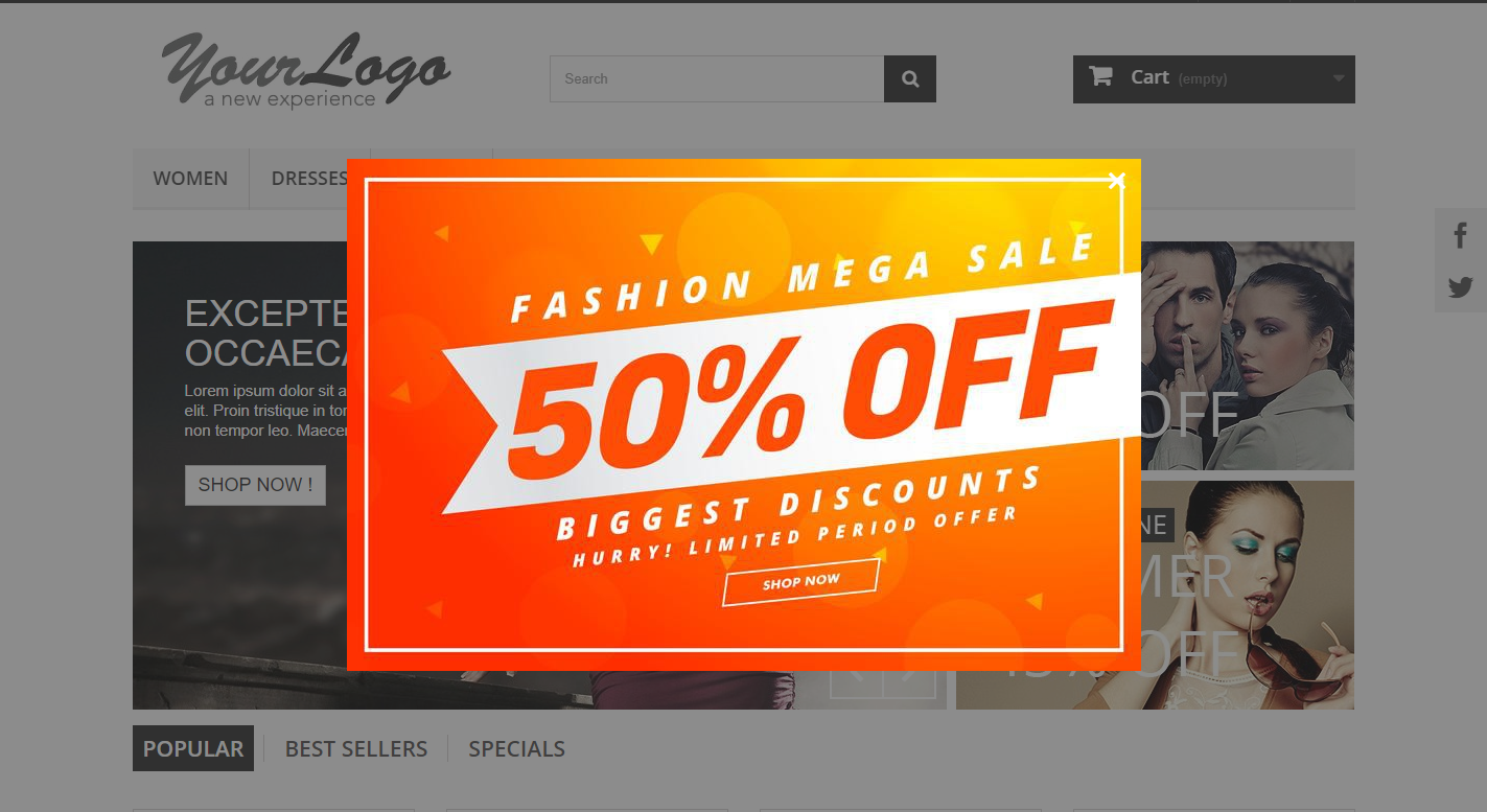 Prestashop Promo Popup - Pop Ups, SMS & Email Marketing Prestashop Promo Popup - Pop Ups, SMS & Email Marketing