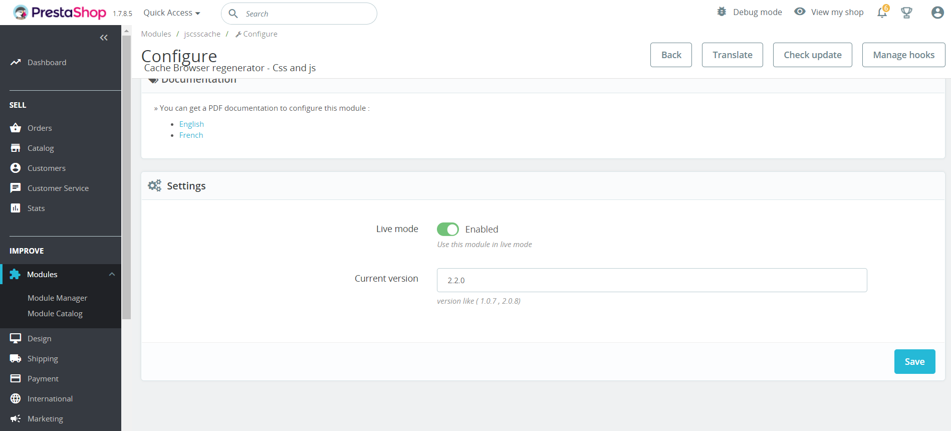 Auto Regenerator CSS and JS version - Cache Prestashop Auto Regenerator CSS and JS version - Cache Prestashop