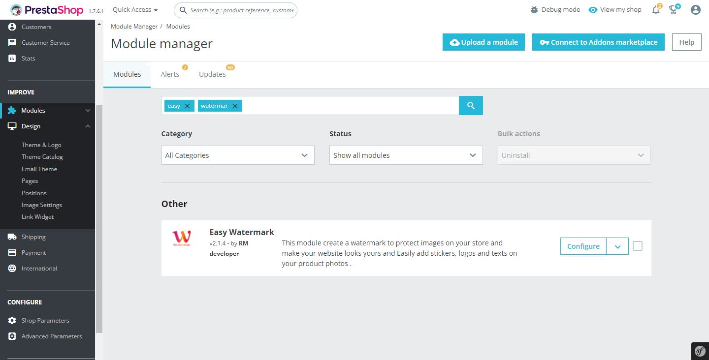 Prestashop Watermarks Product image Prestashop Watermarks Product image
