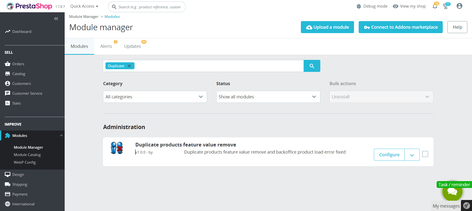 Duplicate products feature value remove Duplicate products feature value remove