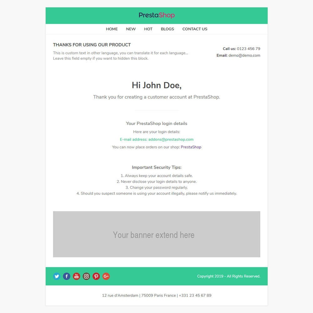 Beautiful - Template emails and for emails of modules Prestashop Beautiful - Template emails and for emails of modules Prestashop