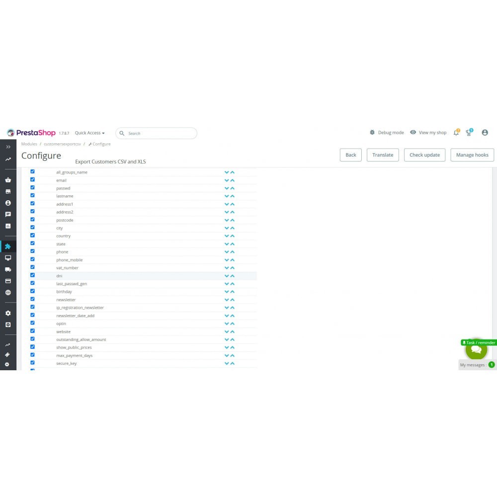 Prestashop Export Customers CSV and XLS - Advance Prestashop Export Customers CSV and XLS - Advance
