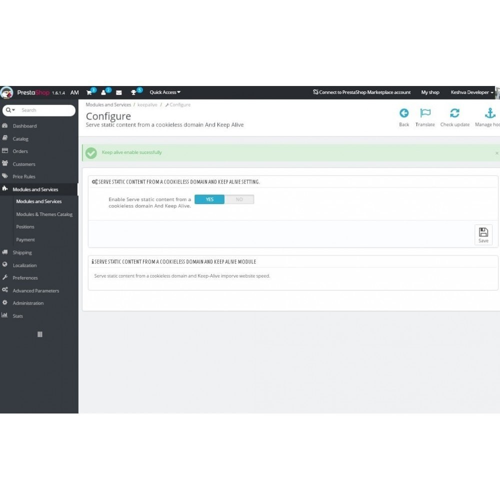 Serve static content And Keep Alive Module PrestaShop Serve static content And Keep Alive Module PrestaShop