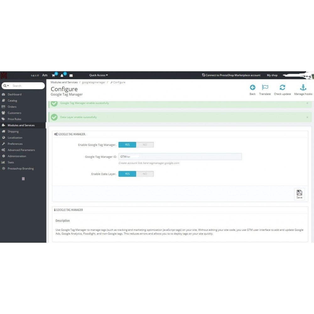 GA4 Google Tag Manager - avancerad modul PrestaShop GA4 Google Tag Manager - avancerad modul PrestaShop